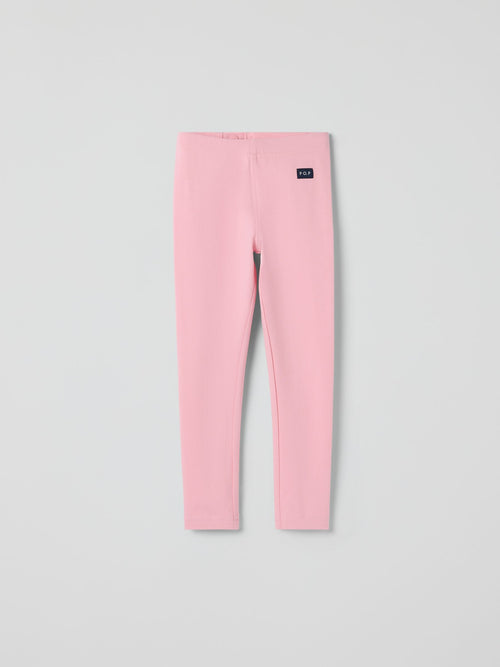 Polarn O. Pyret Pink Cotton Leggings image 1