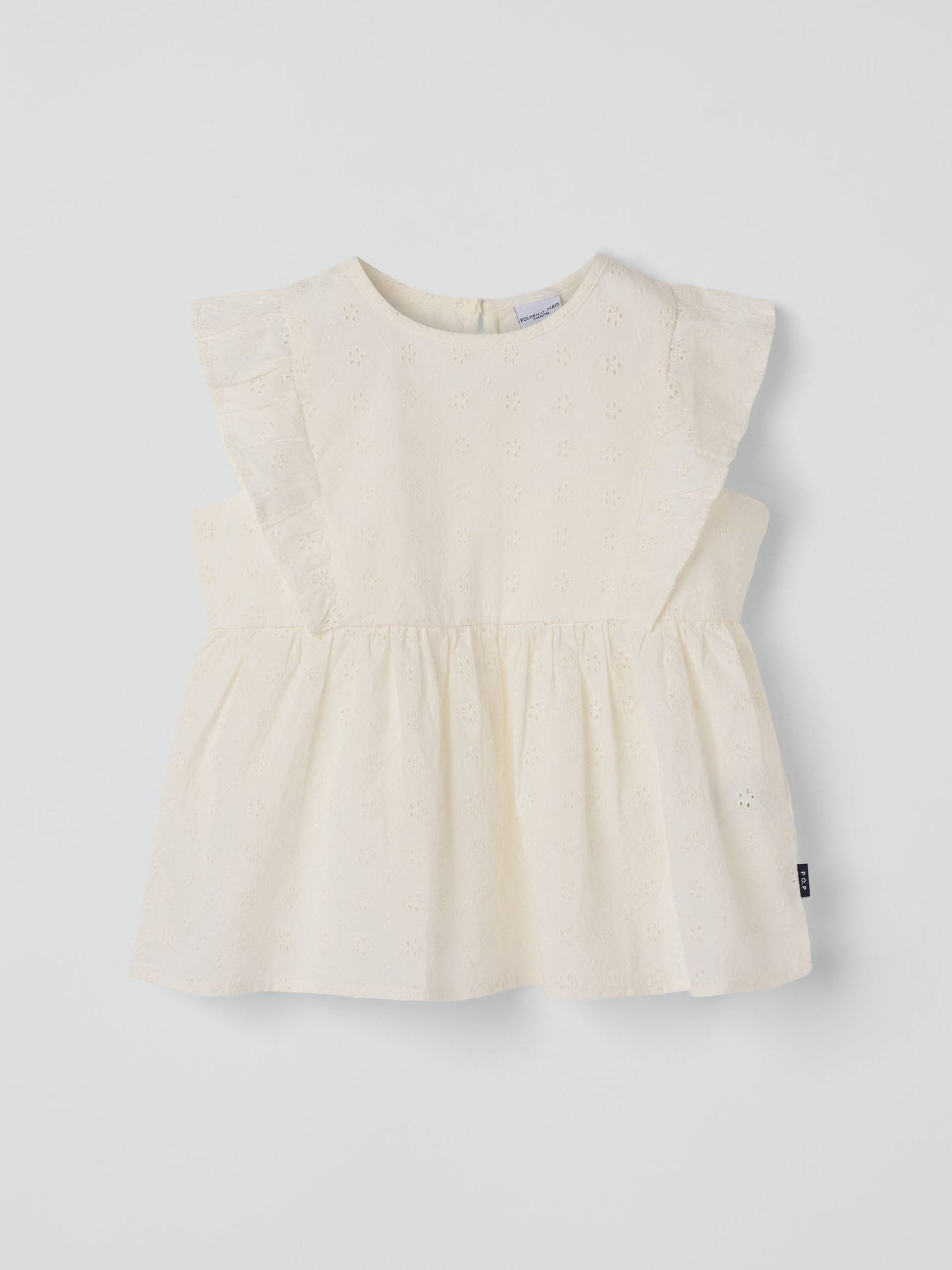 Dsiney Kidz - Polarn O. Pyret White Organic Cotton Ruffled Blouse image 1