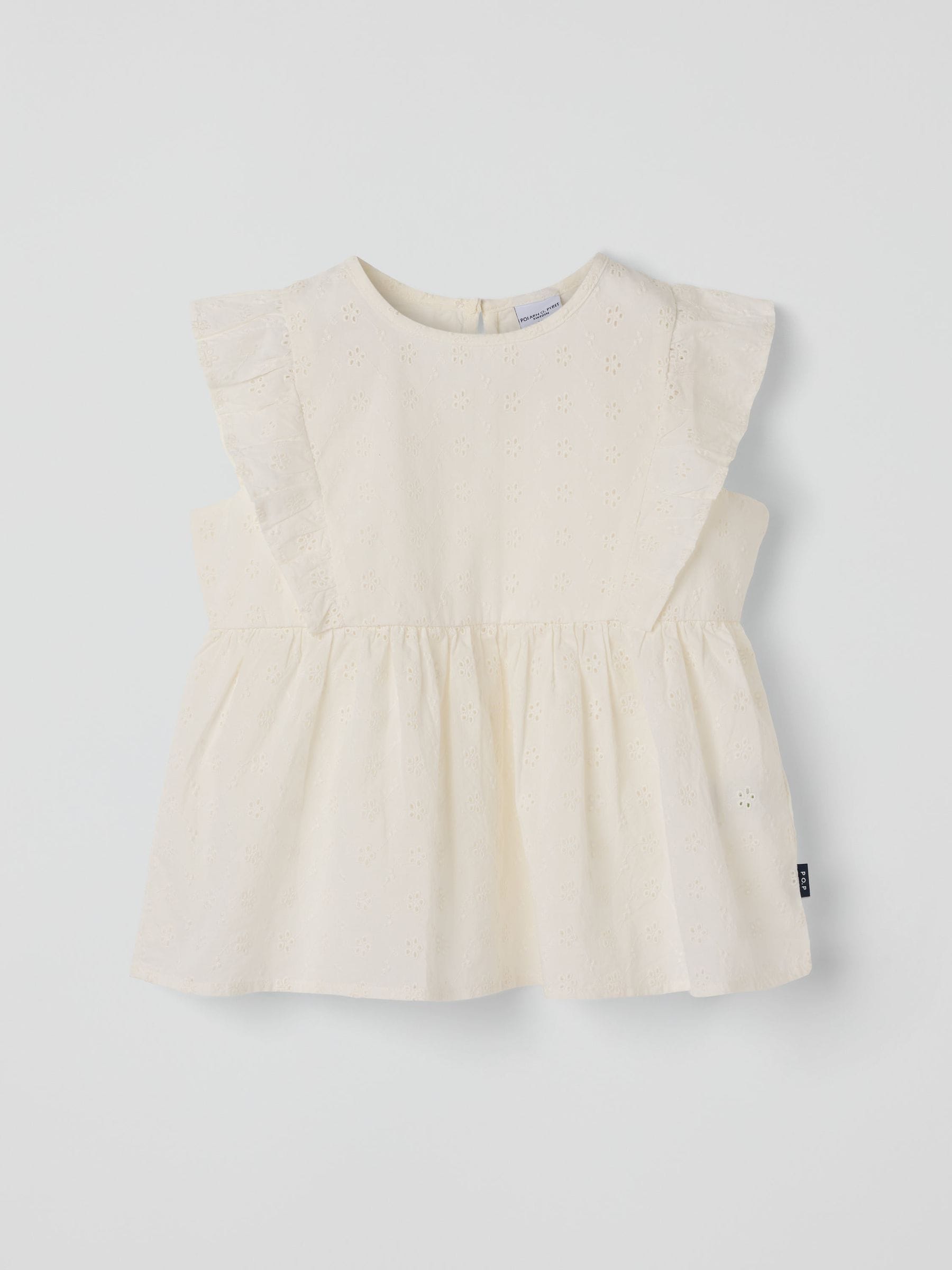 Dsiney Kidz - Polarn O. Pyret White Organic Cotton Ruffled Blouse image 1