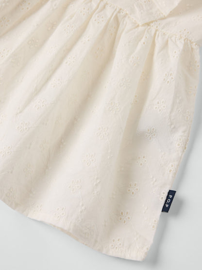 Dsiney Kidz - Polarn O. Pyret White Organic Cotton Ruffled Blouse image 4