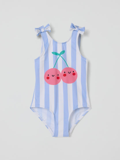 Polarn O. Pyret Blue Striped Swimsuit image 2