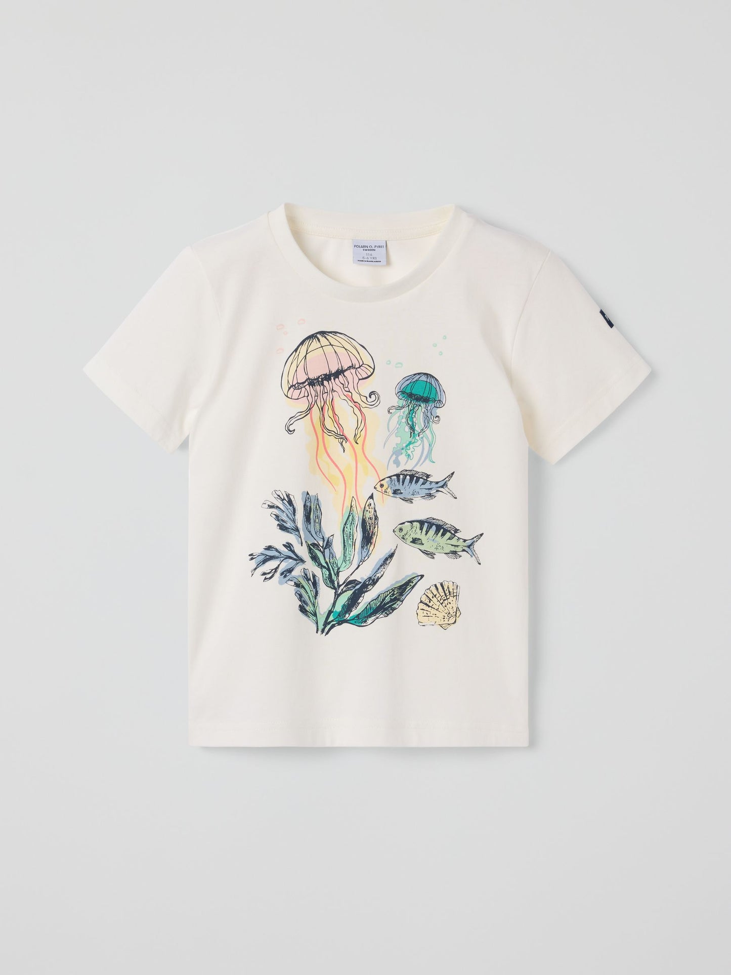 Polarn O. Pyret White Cotton Printed T-Shirt image 2