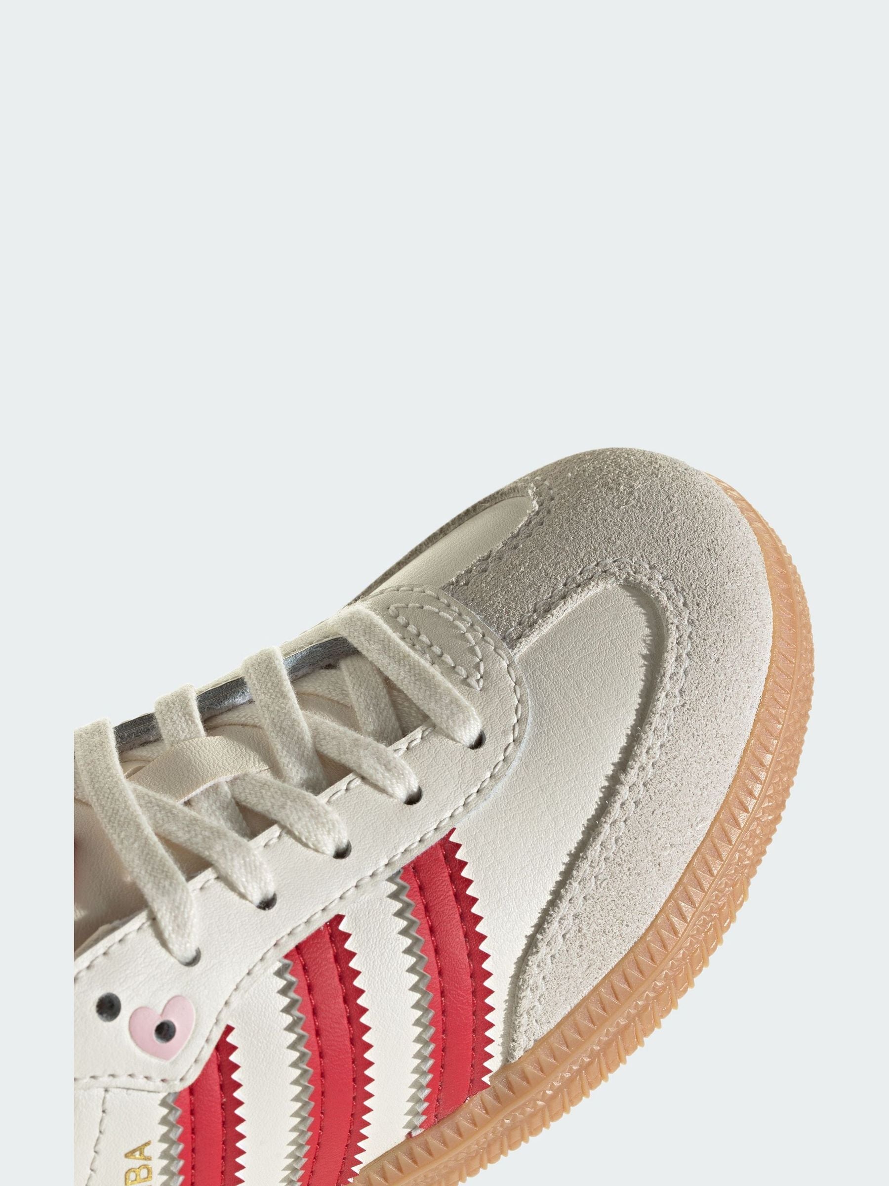 adidas Originals White Samba Shoes image 3