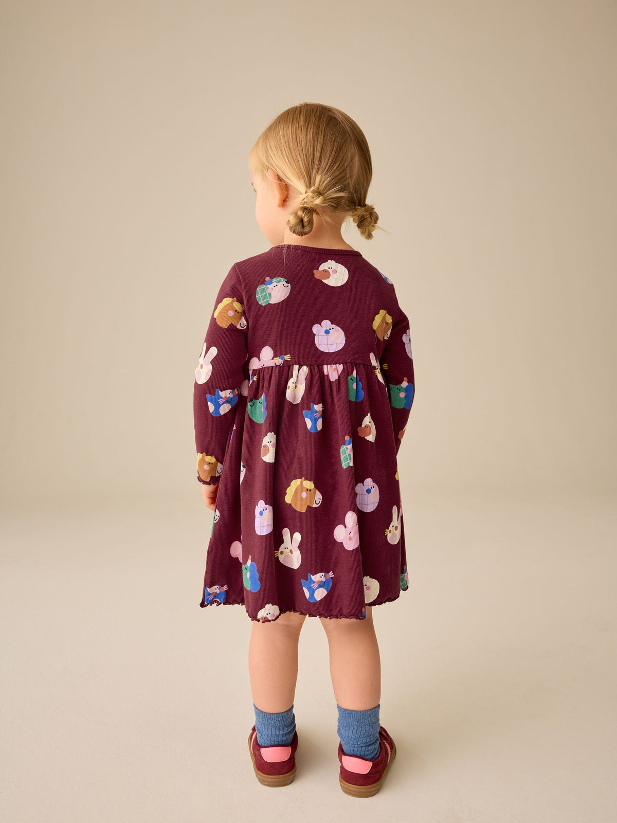Dsiney Kidz - Navy Long Sleeve Ribbed Dress (3mths-7yrs) image 2