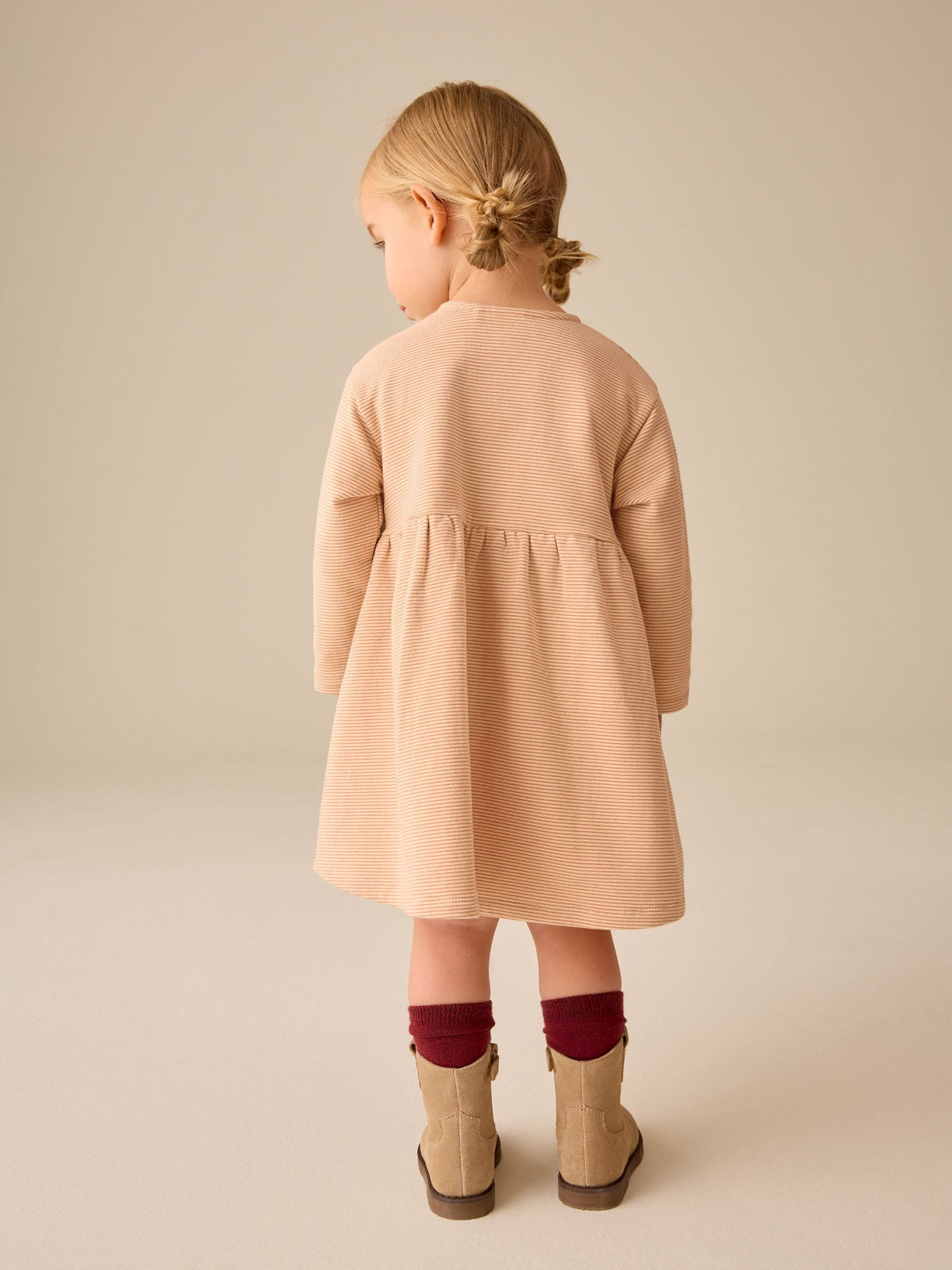 Dsiney Kidz - Ecru Emboidered Swan Long Sleeve Dress (3mths-7yrs) image 3
