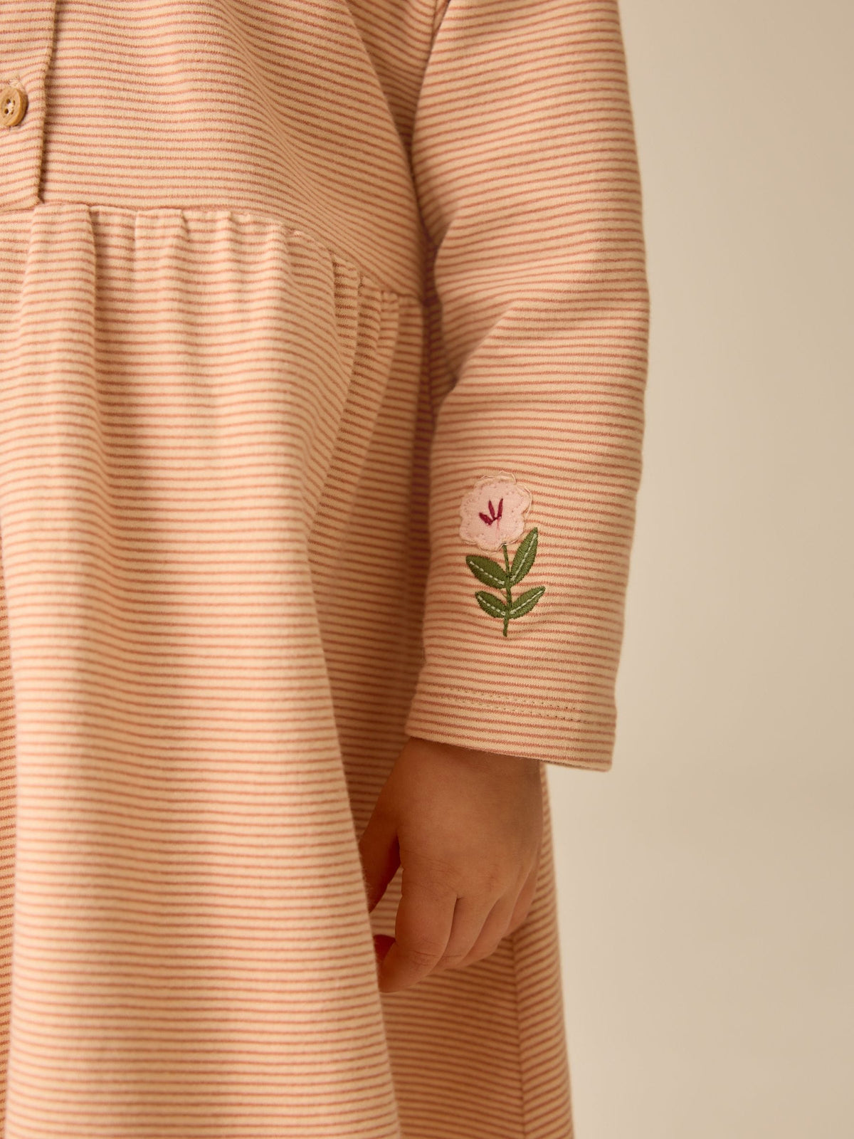 Dsiney Kidz - Ecru Emboidered Swan Long Sleeve Dress (3mths-7yrs) image 4