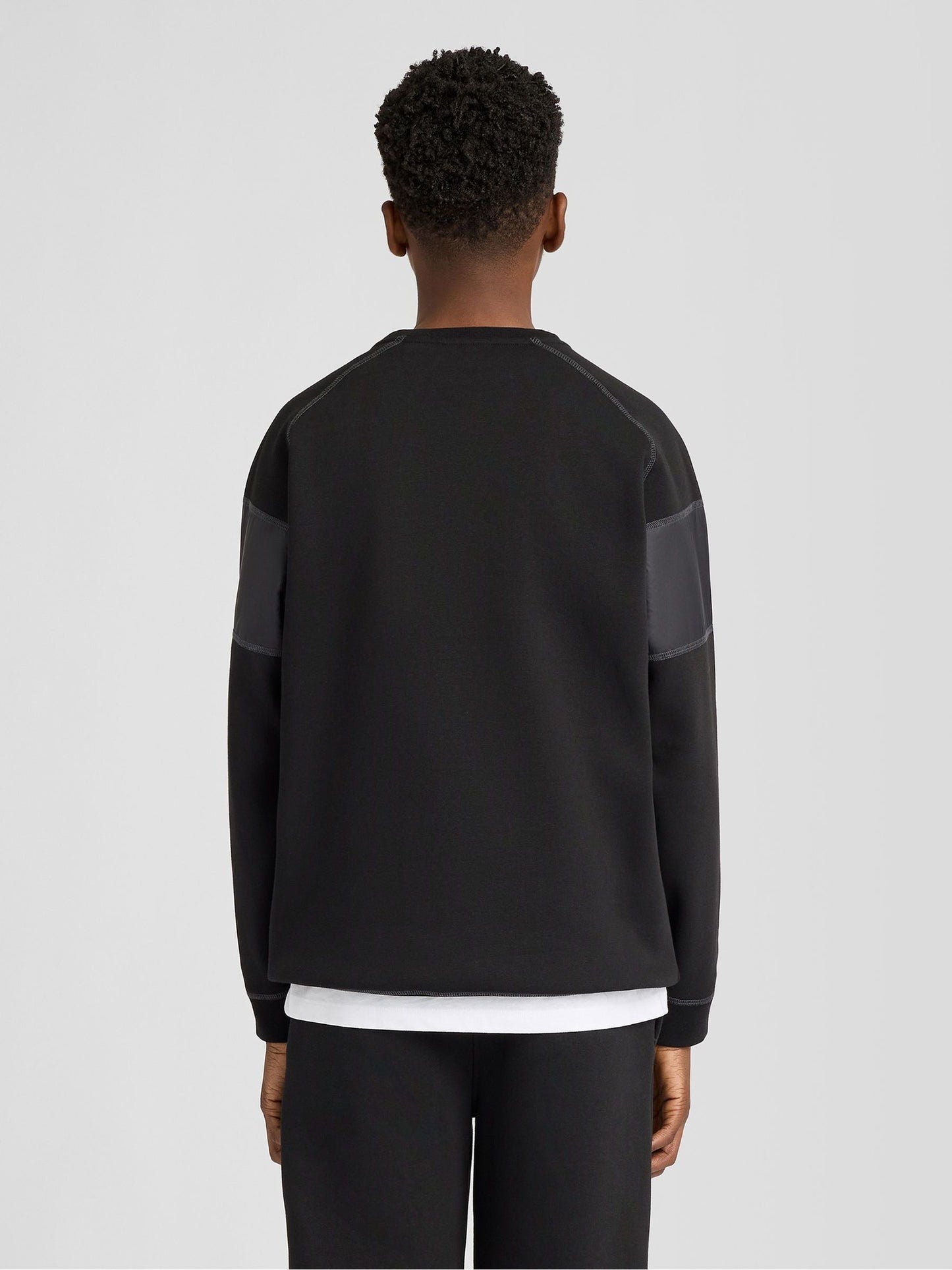 Dsiney Kidz - Lyle & Scott Black Panel Crew Neck Sweatshirt image 2