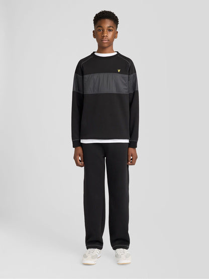 Dsiney Kidz - Lyle & Scott Black Panel Crew Neck Sweatshirt image 3