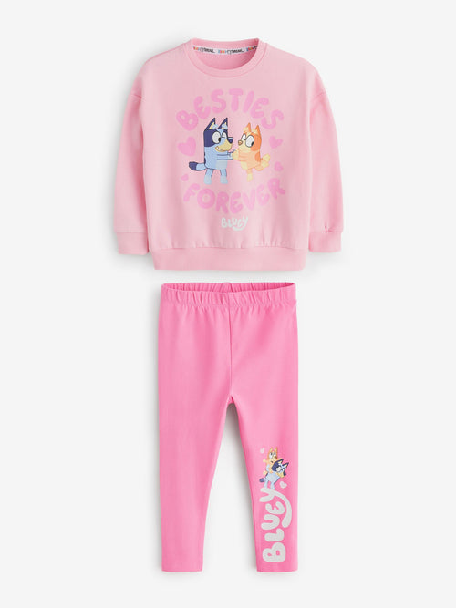 Brand Threads Pink Bluey Girls Jogger Daywear Set - image 1