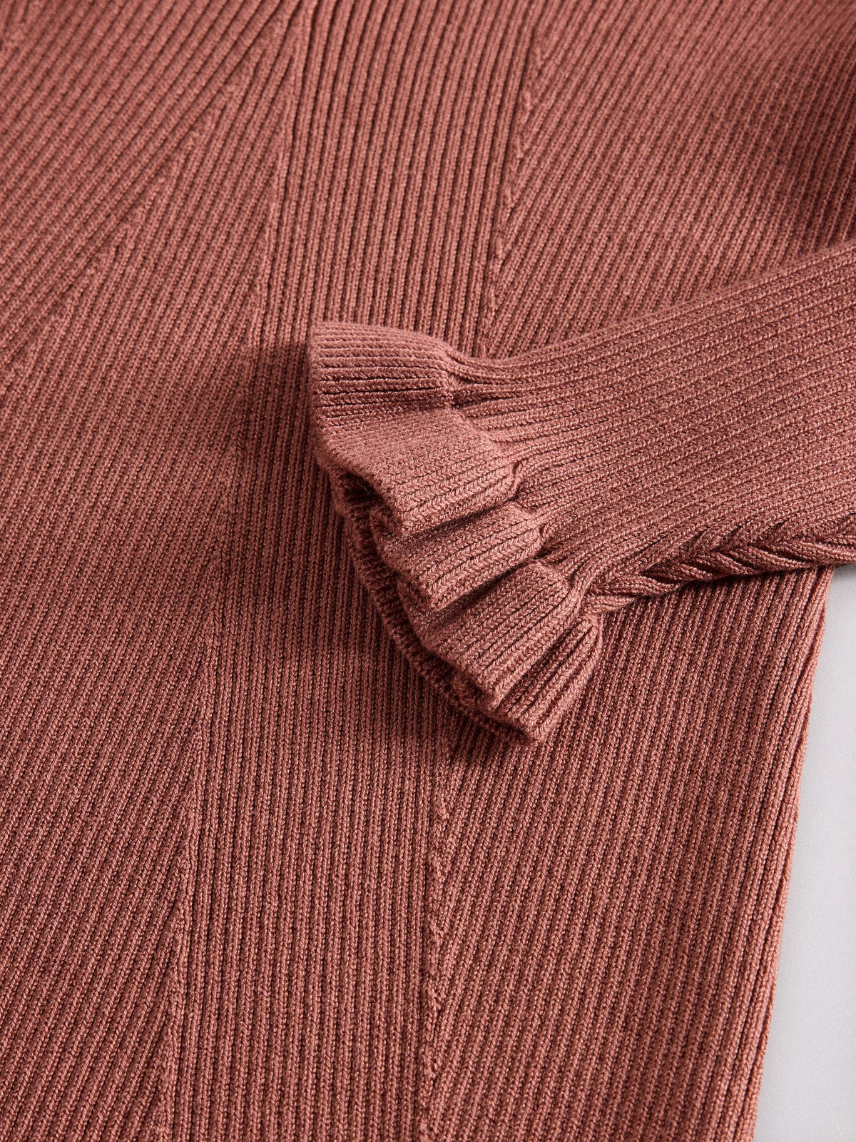 Dsiney Kidz - The Set 2 Pack Knitted Long Sleeve Roll Neck Rib Dresses Pink/Brown image 4