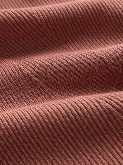 Dsiney Kidz - The Set 2 Pack Knitted Long Sleeve Roll Neck Rib Dresses Pink/Brown image 5