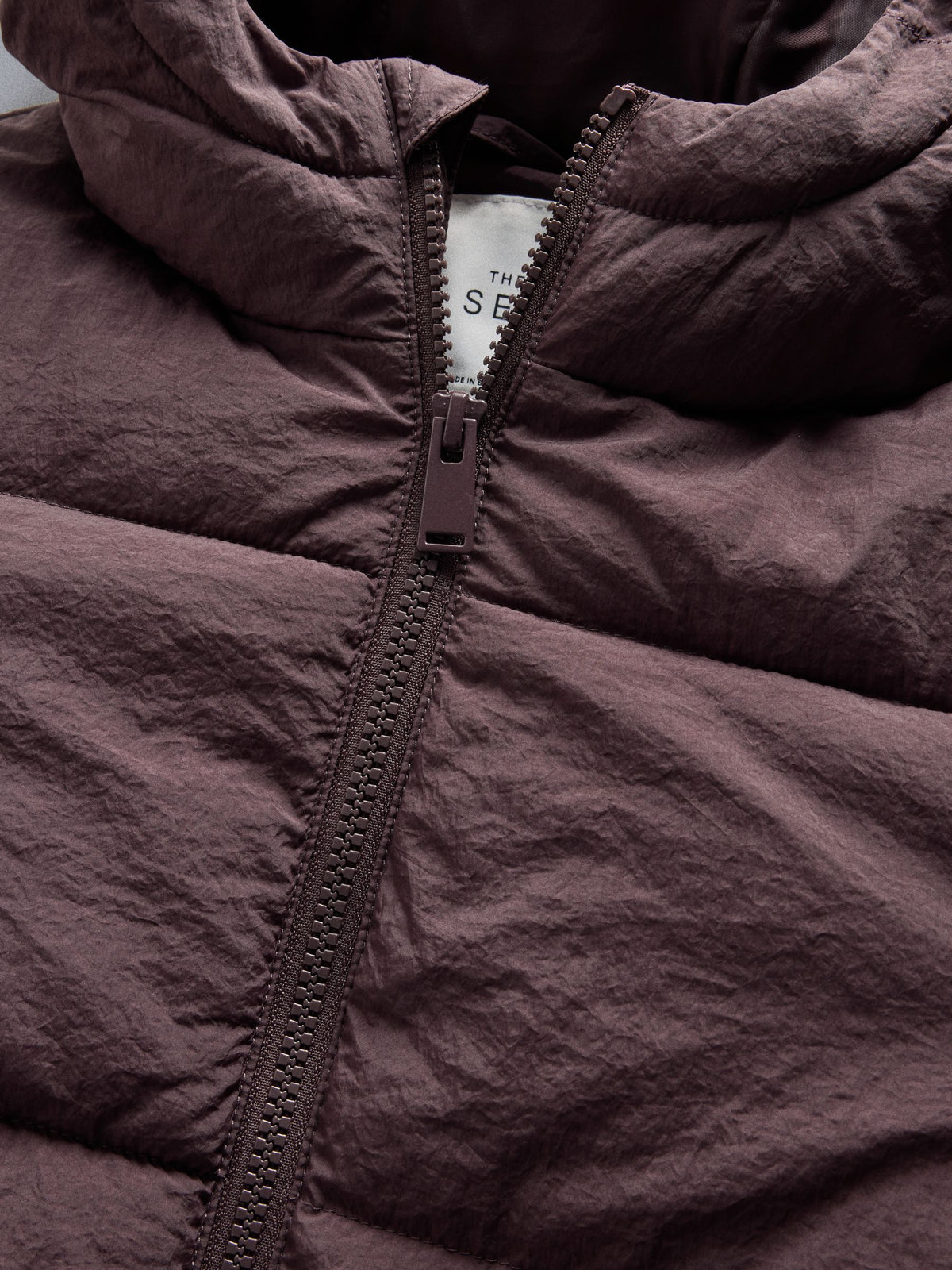 The Set Hooded Padded Jacket Chocolate Brown - image 2