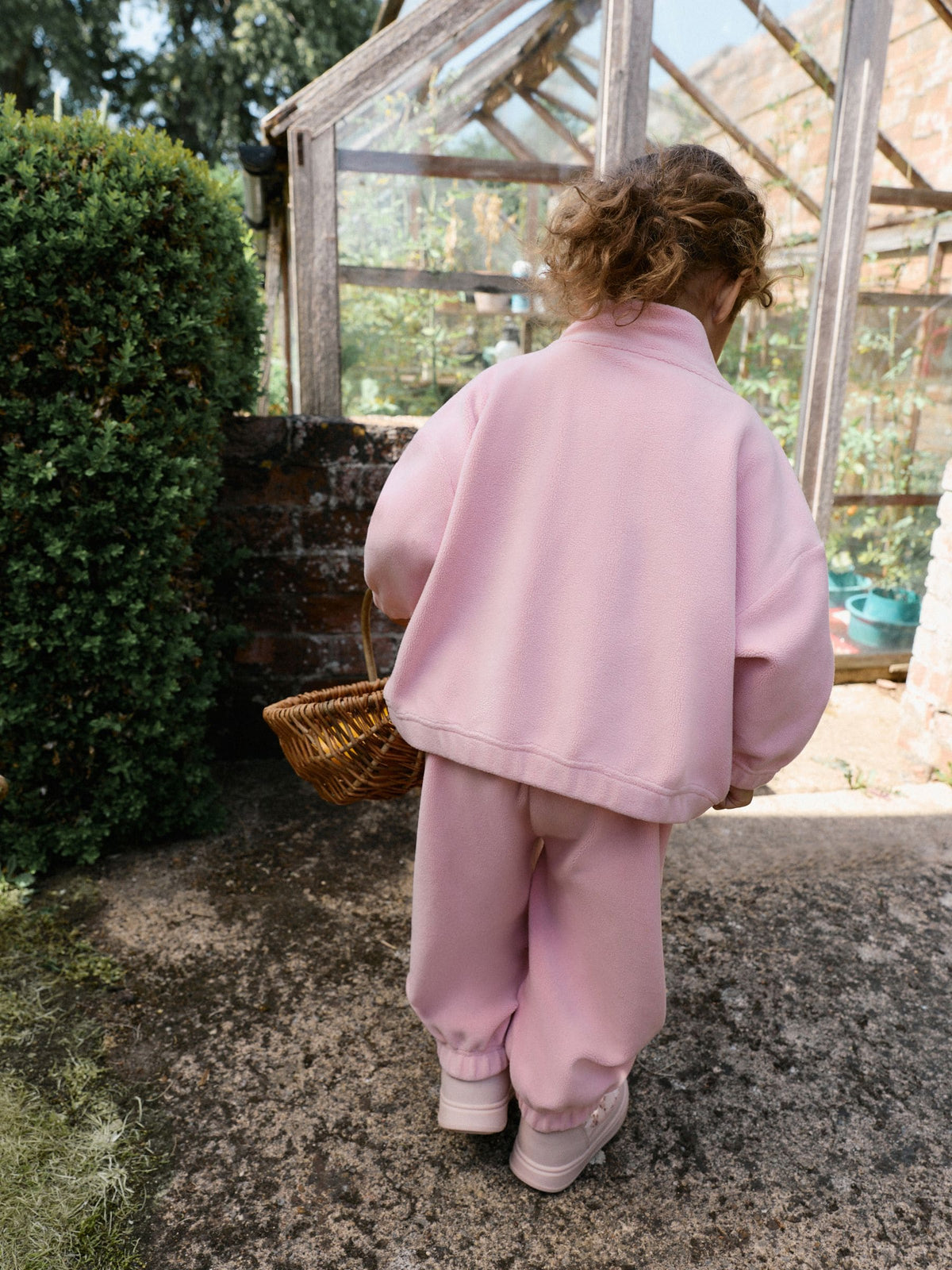 Pale Pink Fleece Half Zip Top and Barrel Trousers Set (3mths-7yrs) - image 3