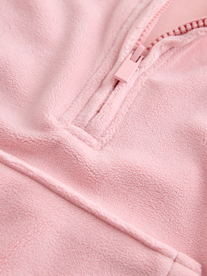 Pale Pink Fleece Half Zip Top and Barrel Trousers Set (3mths-7yrs) - image 9