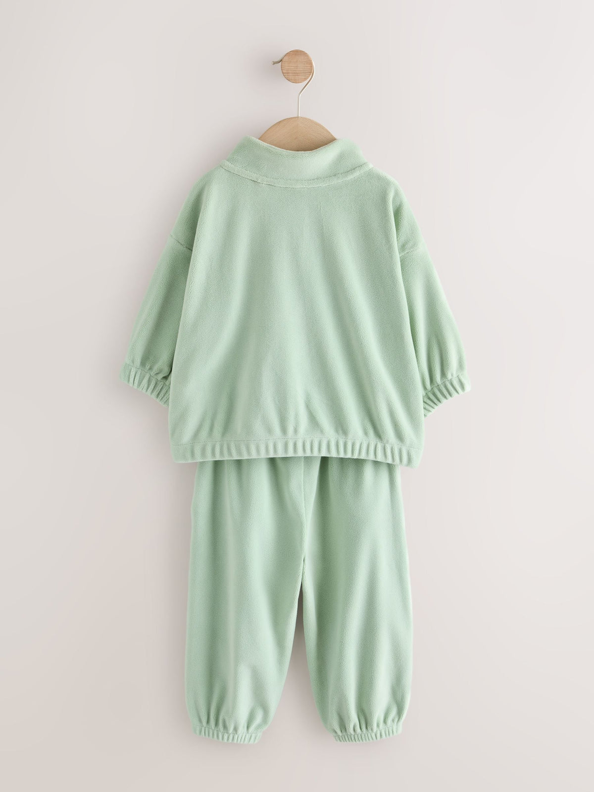 Green Fleece Half Zip Top and Barrel Trousers Set (3mths-7yrs) - image 2