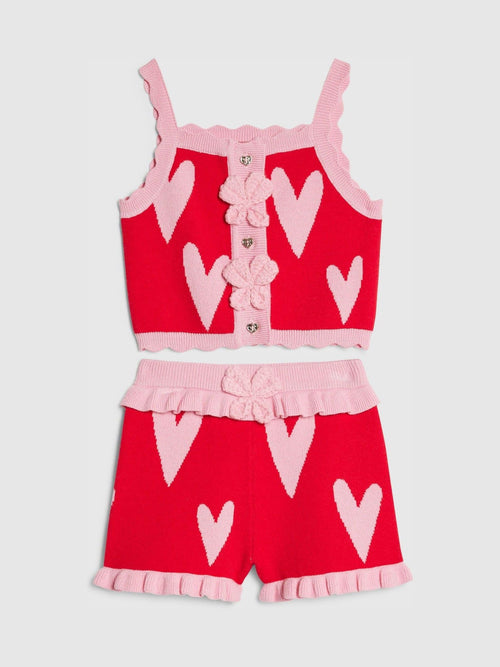 Dsiney Kidz - River Island Red Knitted Heart Blomber Set image 1