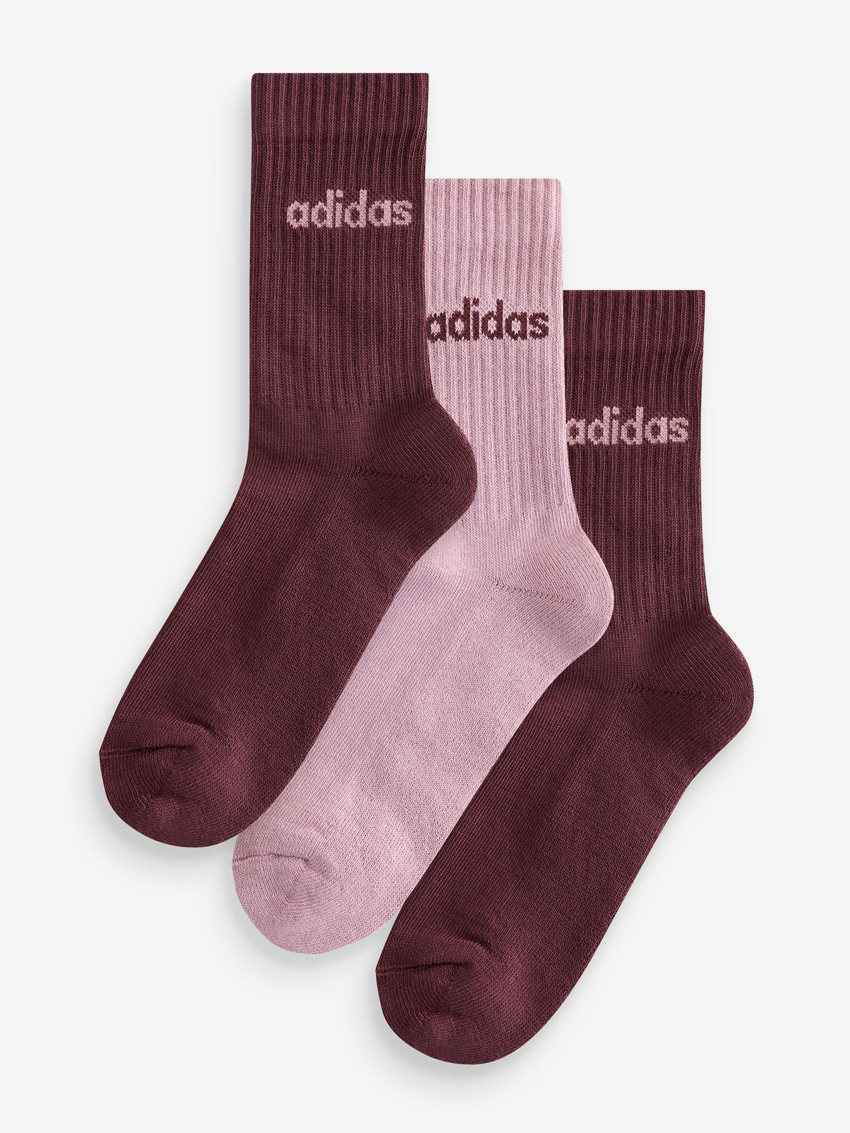 adidas Natural Linear Crew Cushioned Socks 3 Pair Pack - image 1