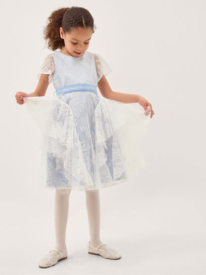 Monsoon Blue Joanie Cancan Ruffle Lace Dress image 1