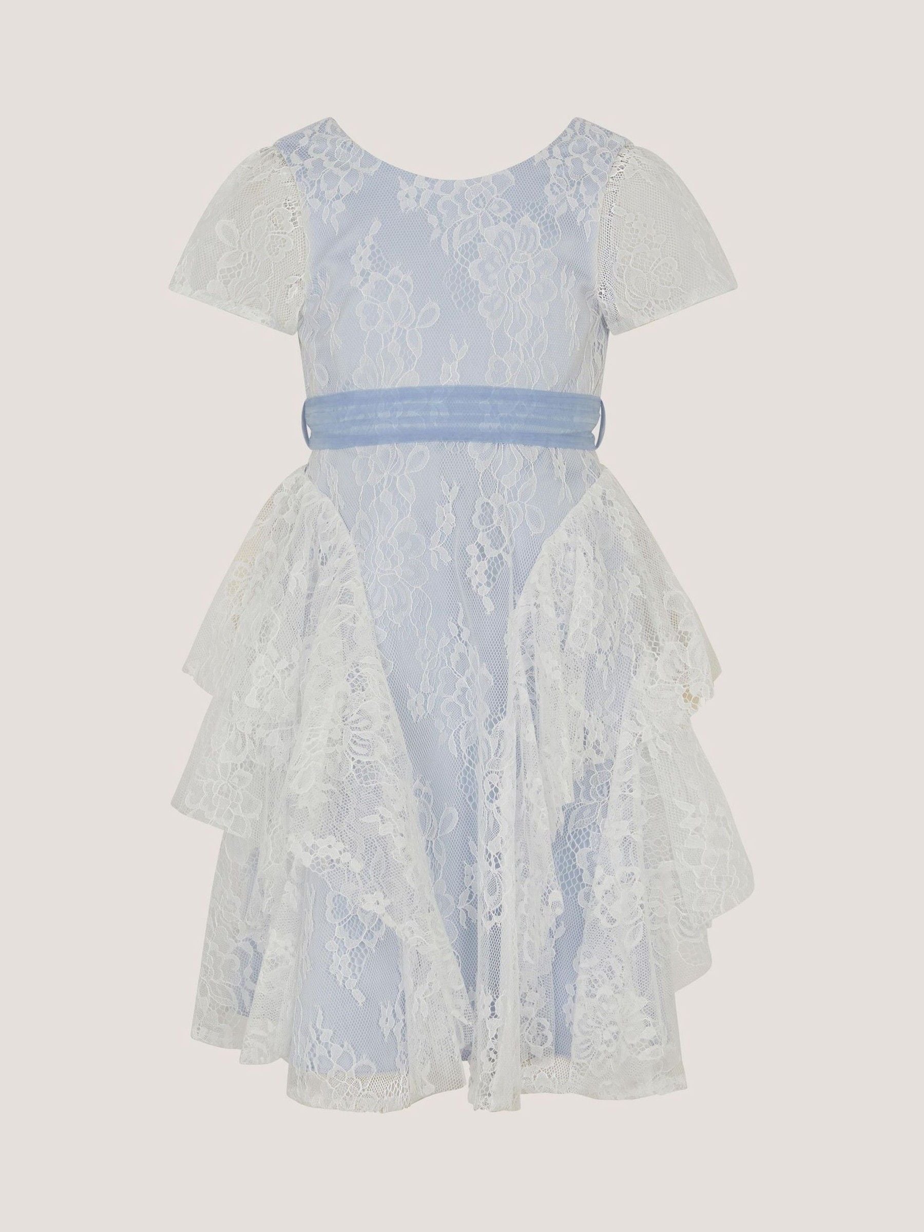 Monsoon Blue Joanie Cancan Ruffle Lace Dress image 2
