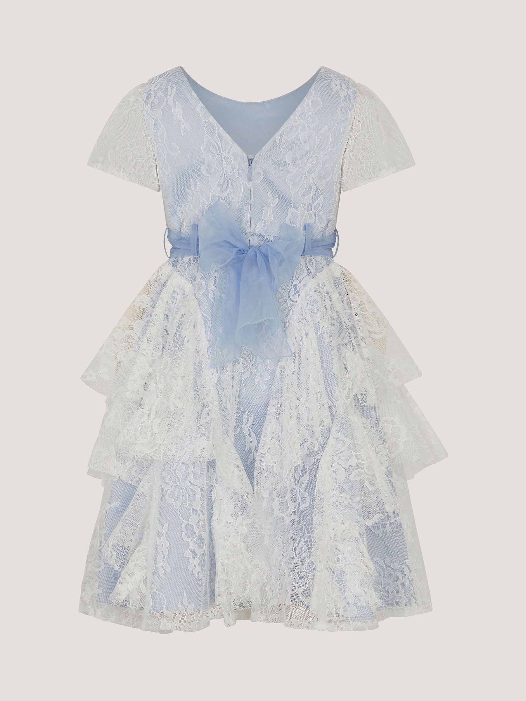 Monsoon Blue Joanie Cancan Ruffle Lace Dress image 3