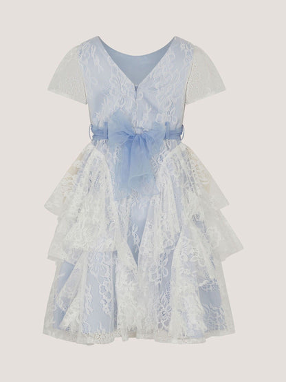 Monsoon Blue Joanie Cancan Ruffle Lace Dress image 3