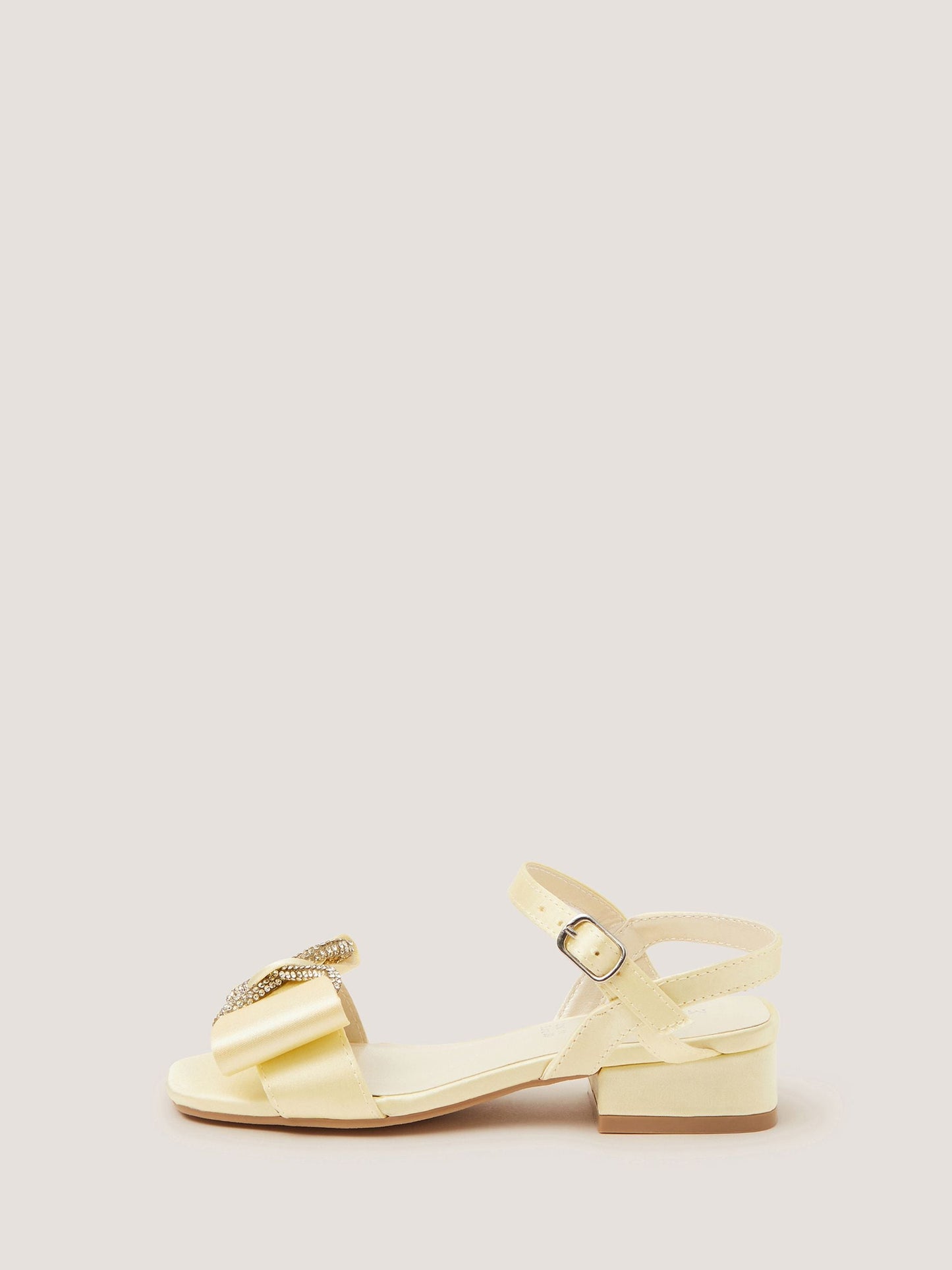 Monsoon Yellow Diamanté Bow Low Heel Sandals image 1