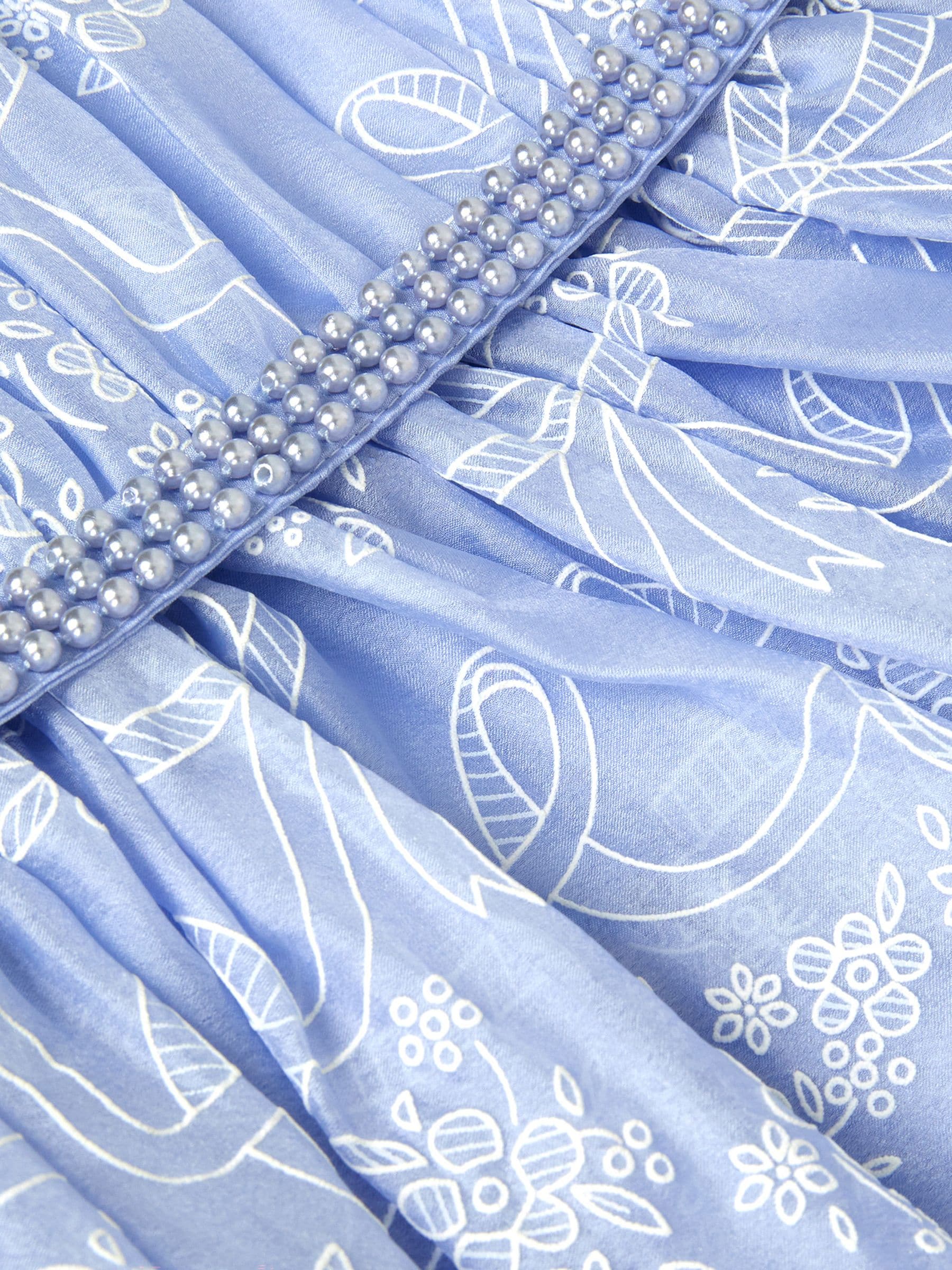 Monsoon Blue Lily Floral Print Tiered Dress image 5