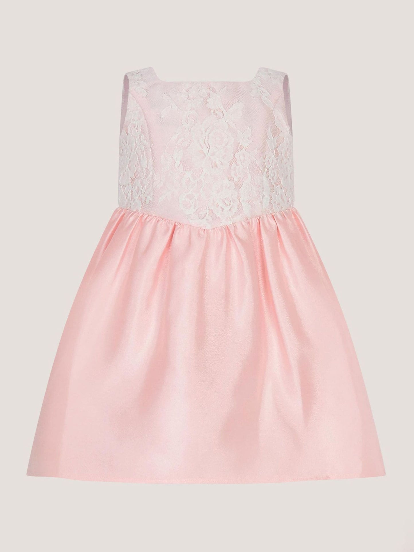 Monsoon Pink Baby Juno Lace Satin Dress image 2