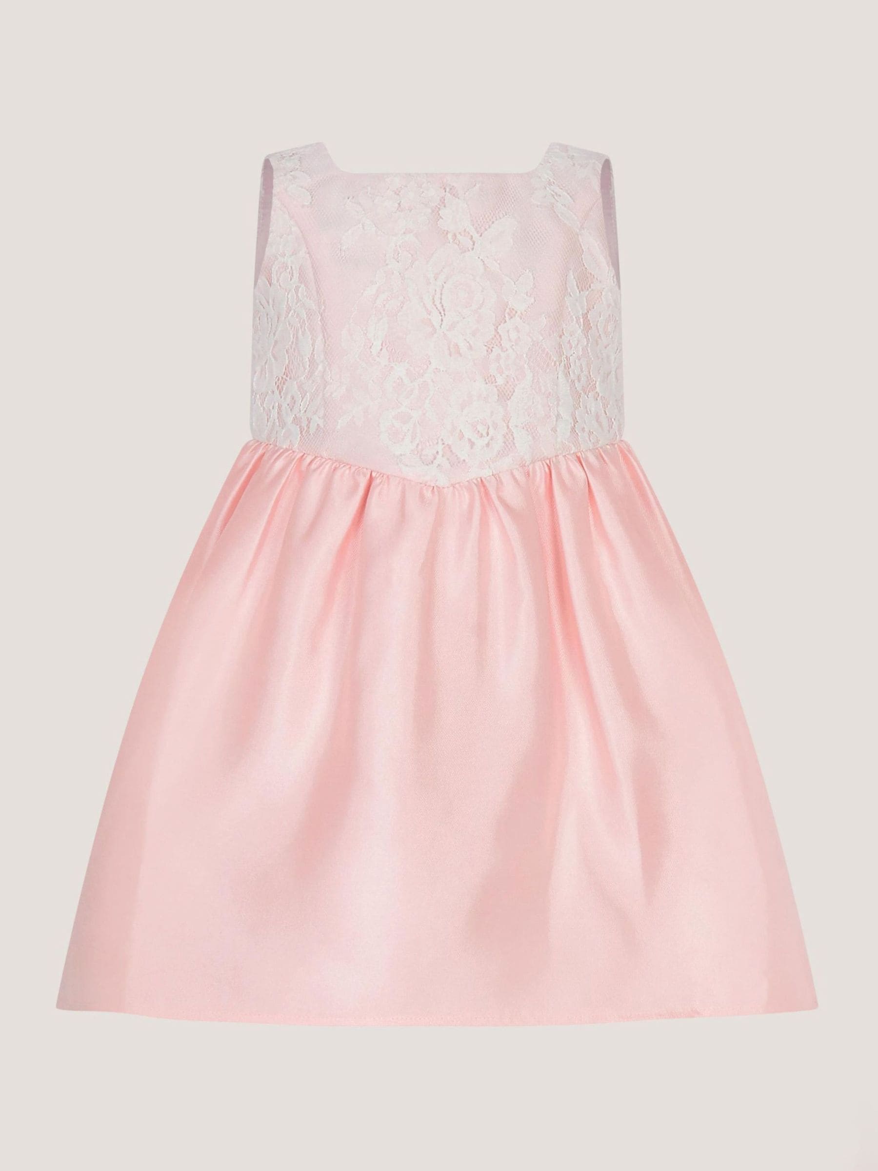 Monsoon Pink Baby Juno Lace Satin Dress image 2