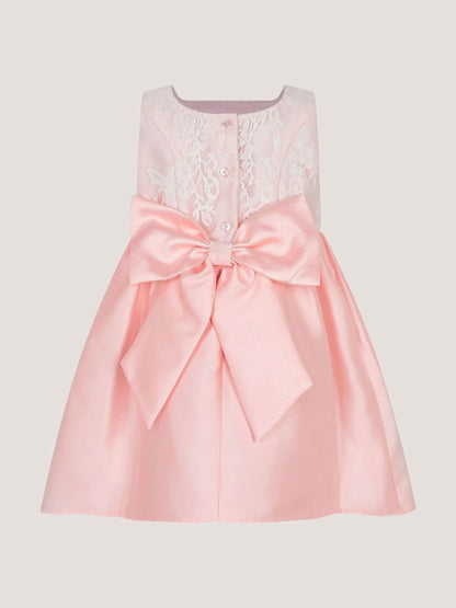 Monsoon Pink Baby Juno Lace Satin Dress image 3
