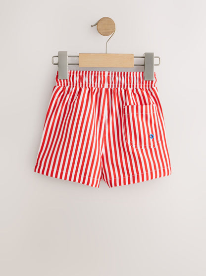 Red Stripe Printed Swim Shorts (3mths-7yrs) image 2