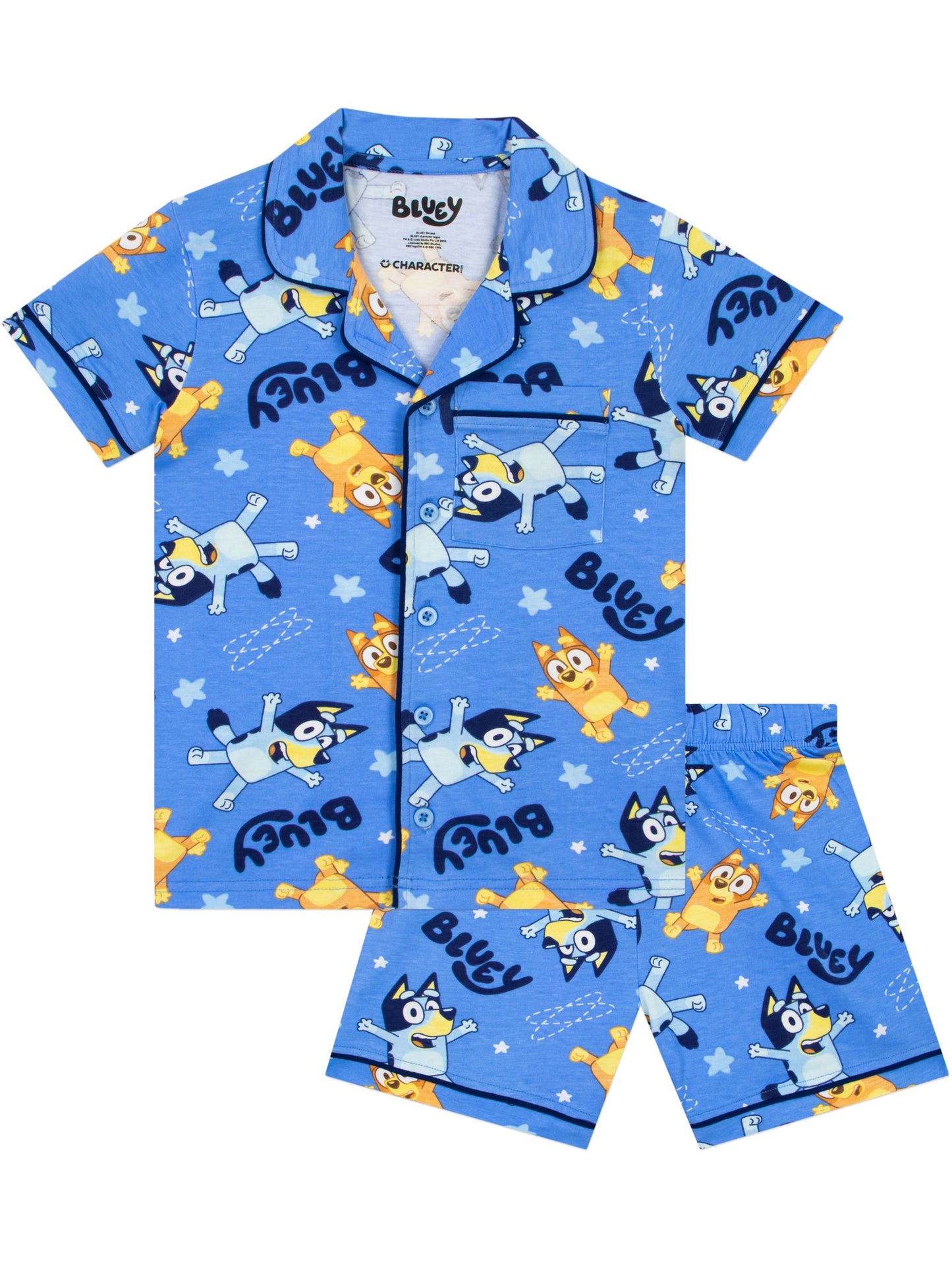 Dsiney Kidz - Character Blue Bluey Button Up Pyjamas image 1