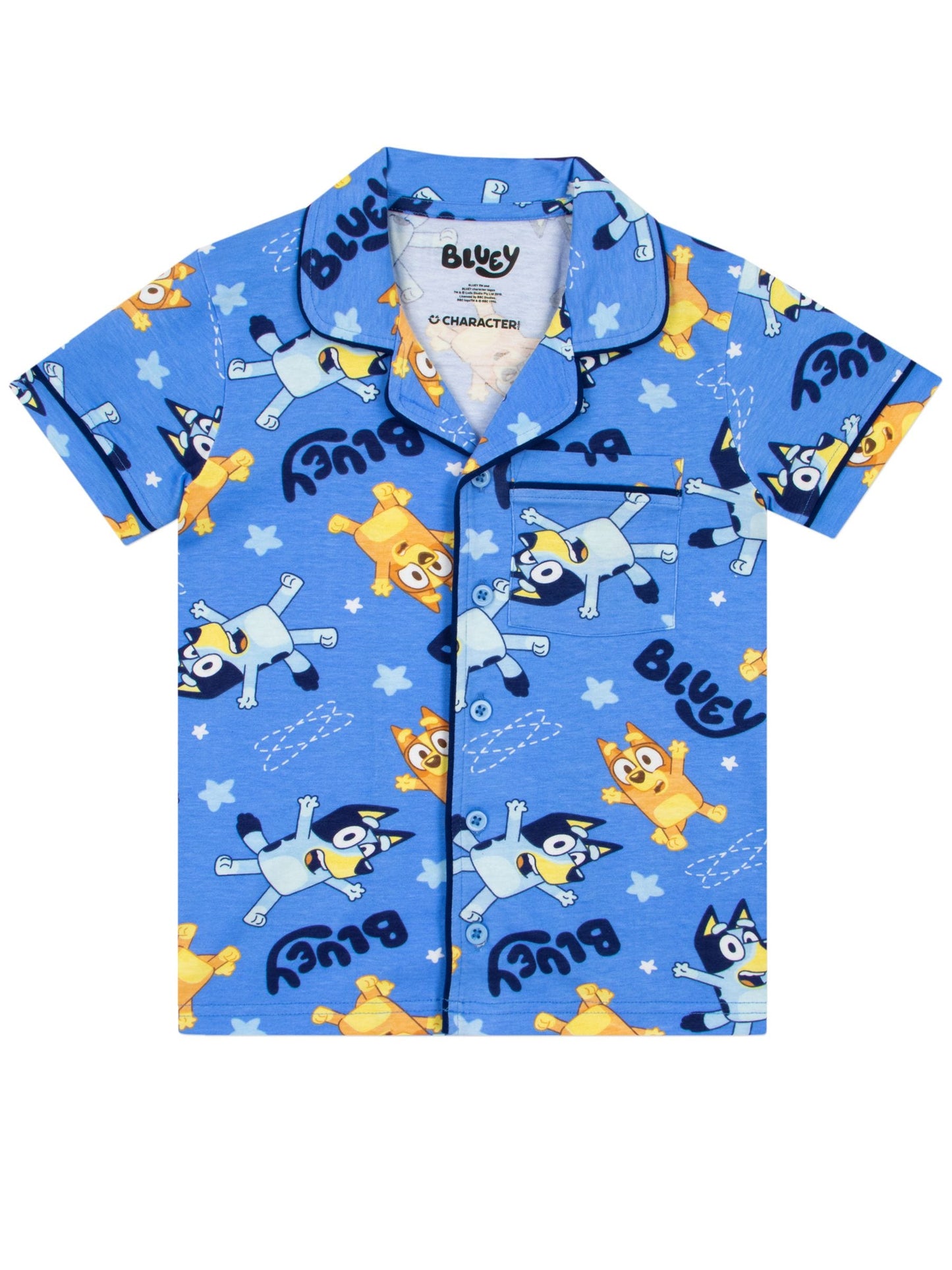 Dsiney Kidz - Character Blue Bluey Button Up Pyjamas image 2