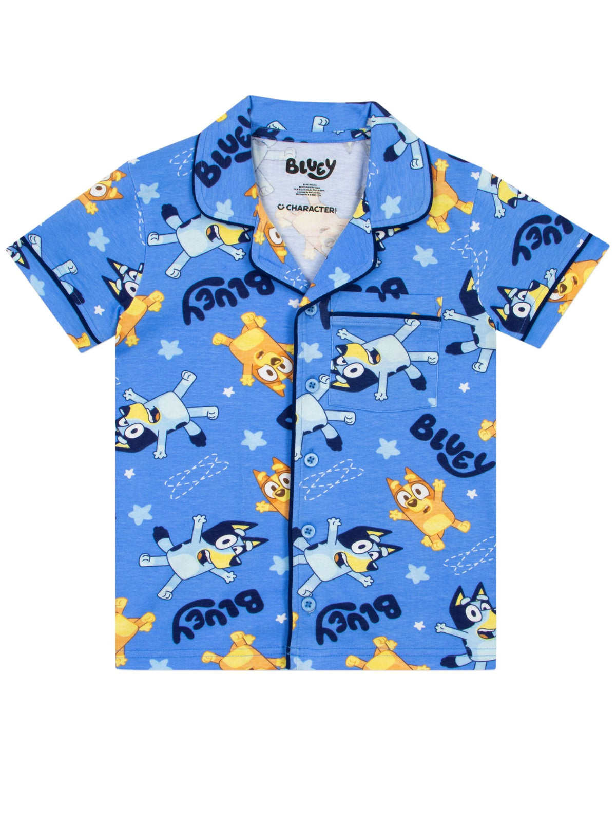Dsiney Kidz - Character Blue Bluey Button Up Pyjamas image 2
