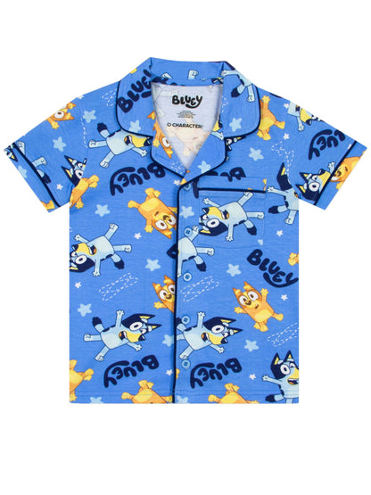 Dsiney Kidz - Character Blue Bluey Button Up Pyjamas image 2