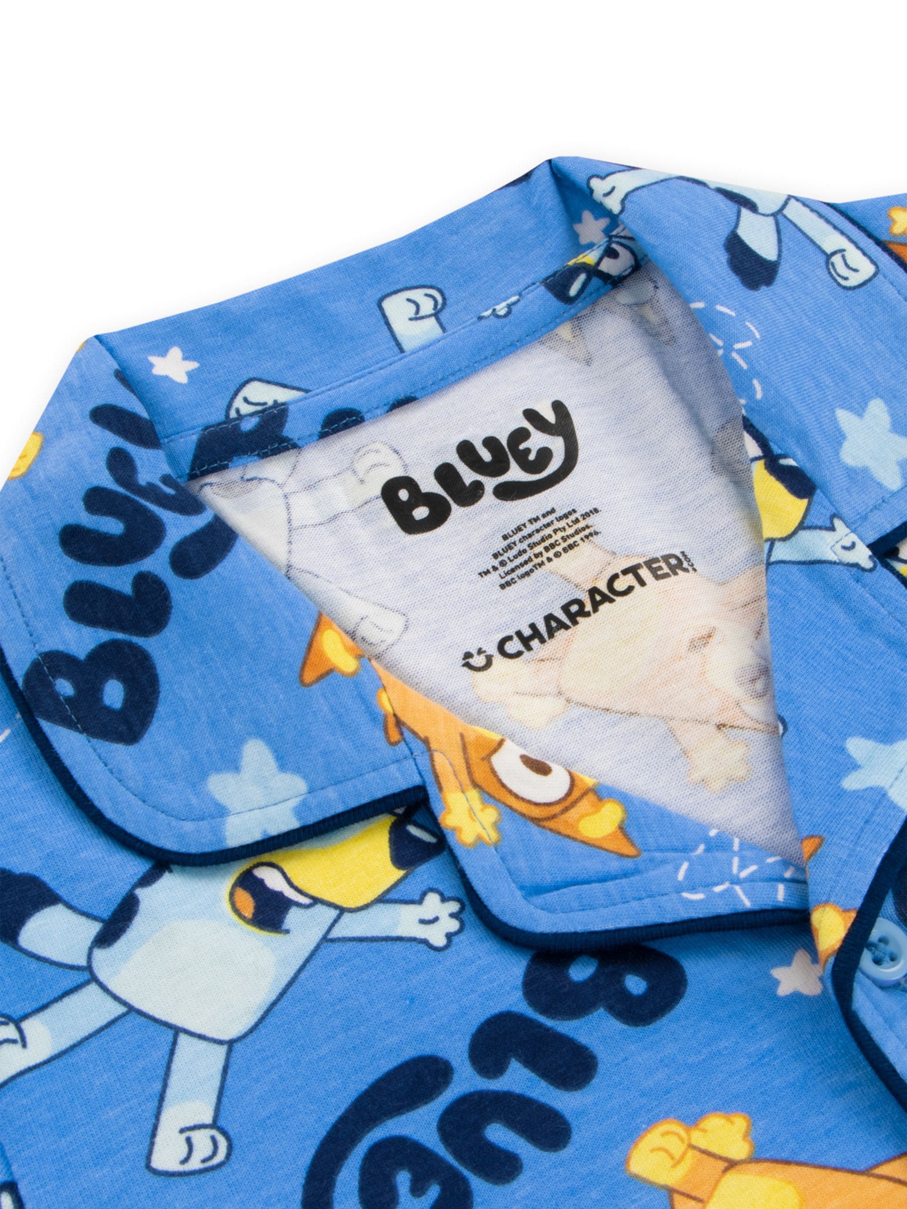 Dsiney Kidz - Character Blue Bluey Button Up Pyjamas image 3