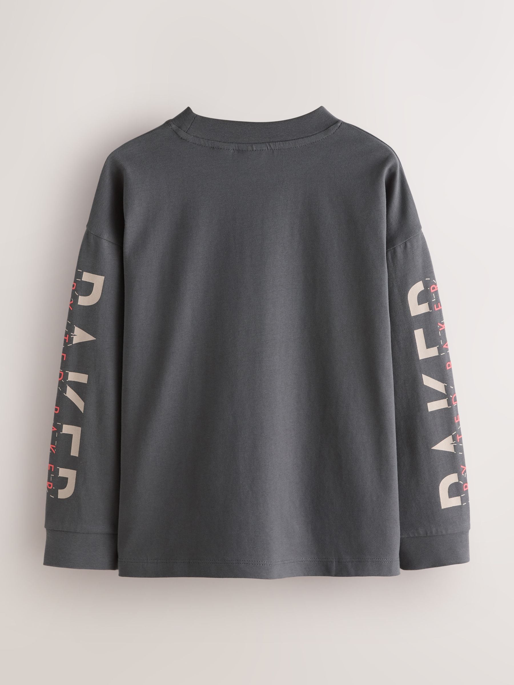 Dsiney Kidz - Baker by Ted Baker Stone/Red/Charcoal 3 Pack Long Sleeve Graphic T-Shirts image 5