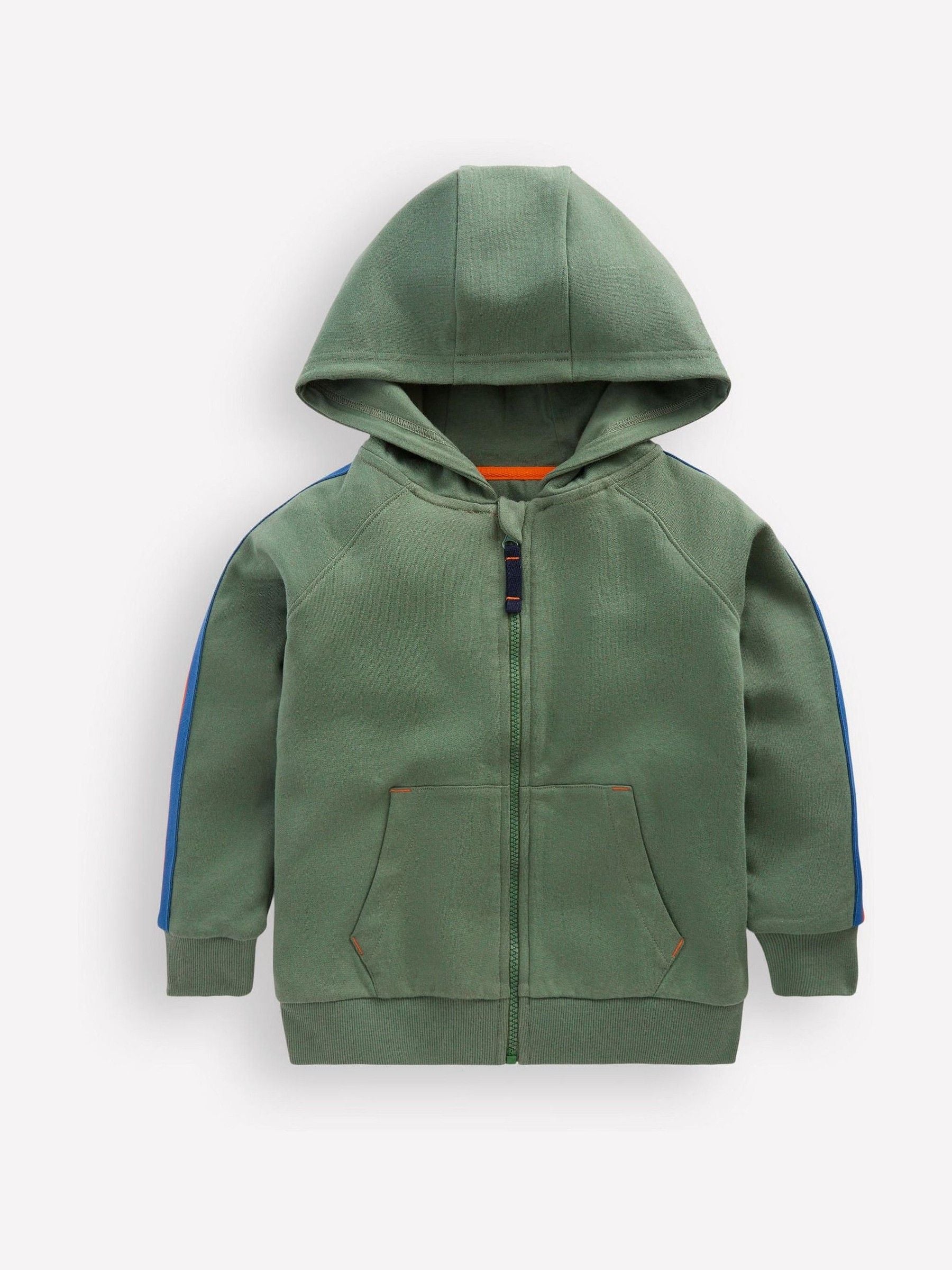 Dsiney Kidz - Boden Green Raglan Tape Zip Through Hoodie image 1