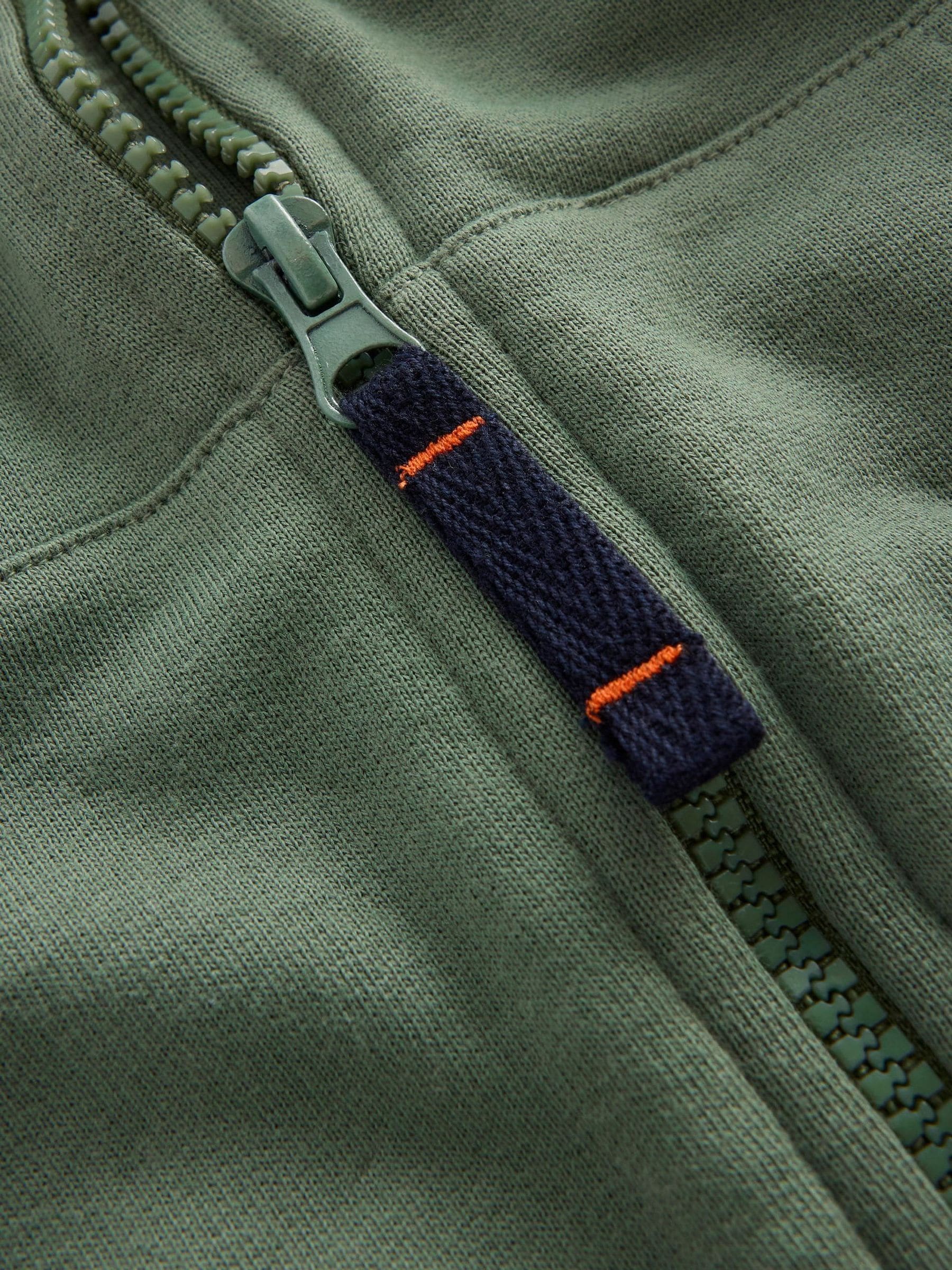 Dsiney Kidz - Boden Green Raglan Tape Zip Through Hoodie image 3