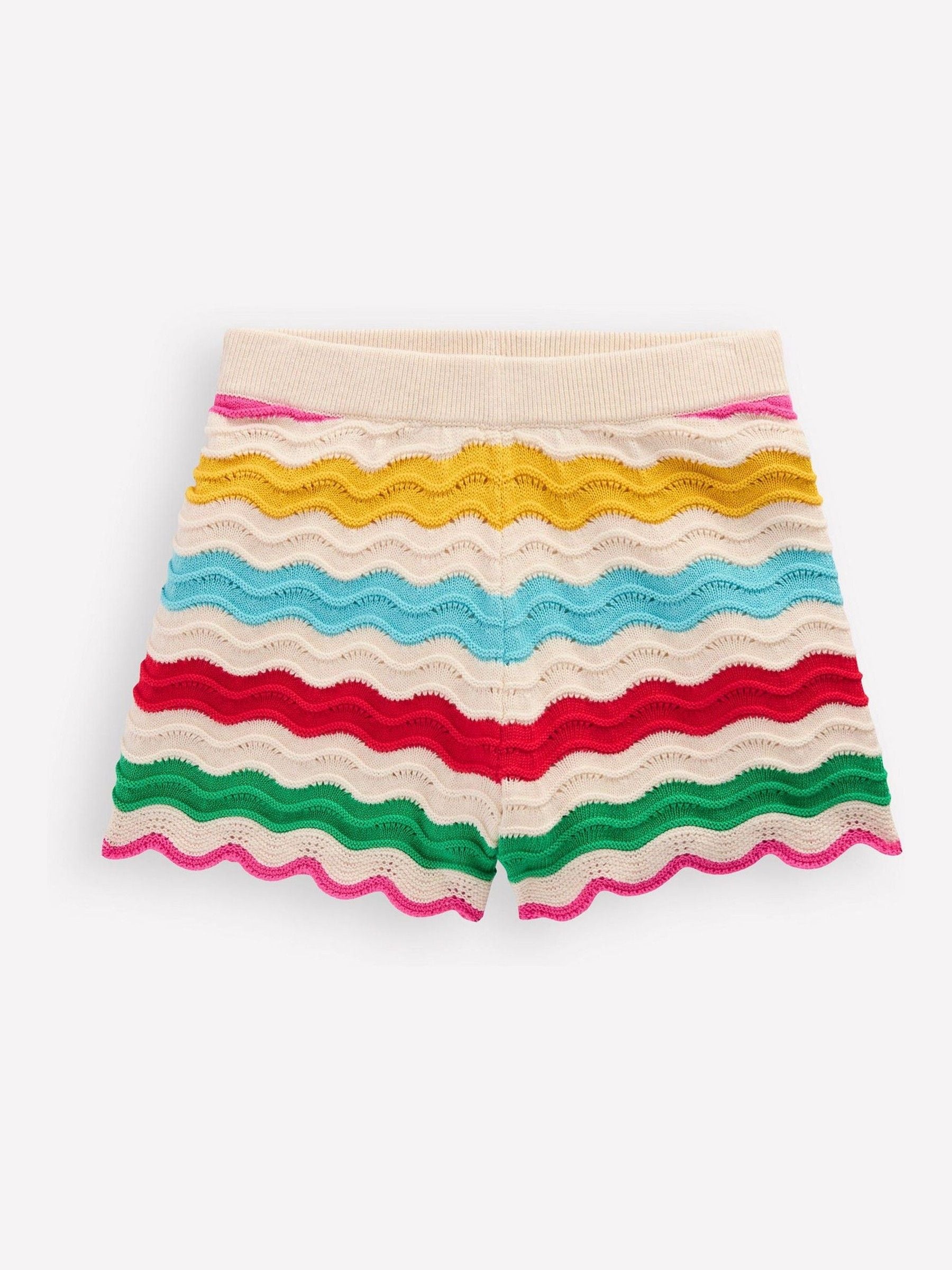 Boden Cream Crochet Knitted Shorts image 2