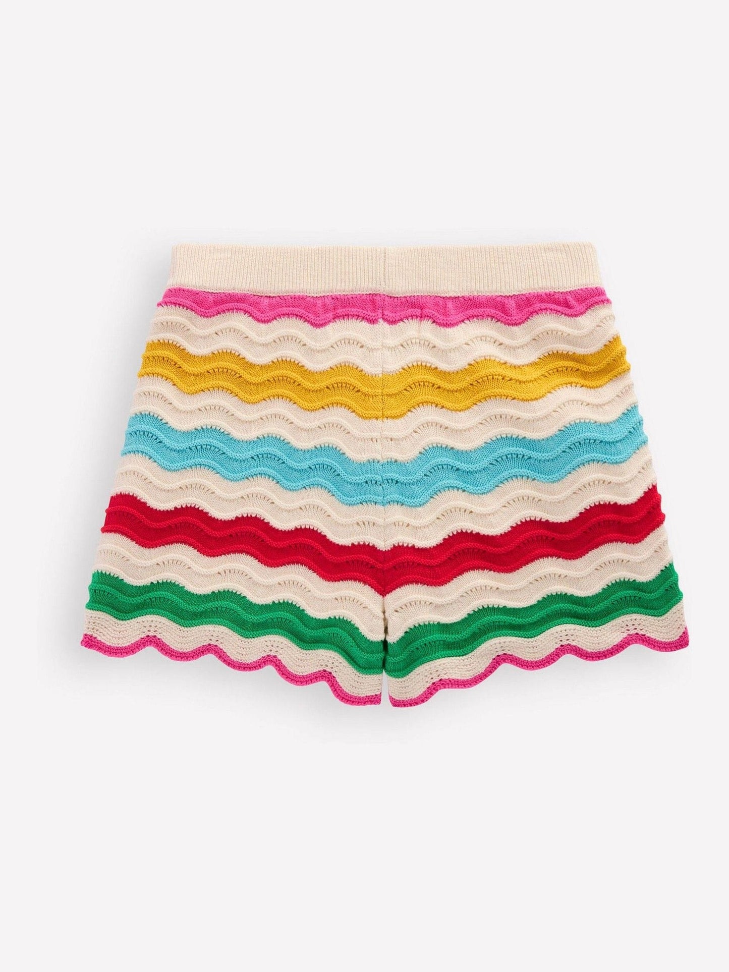 Boden Cream Crochet Knitted Shorts image 3