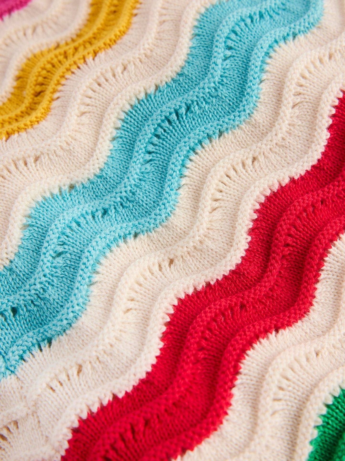 Boden Cream Crochet Knitted Shorts image 4