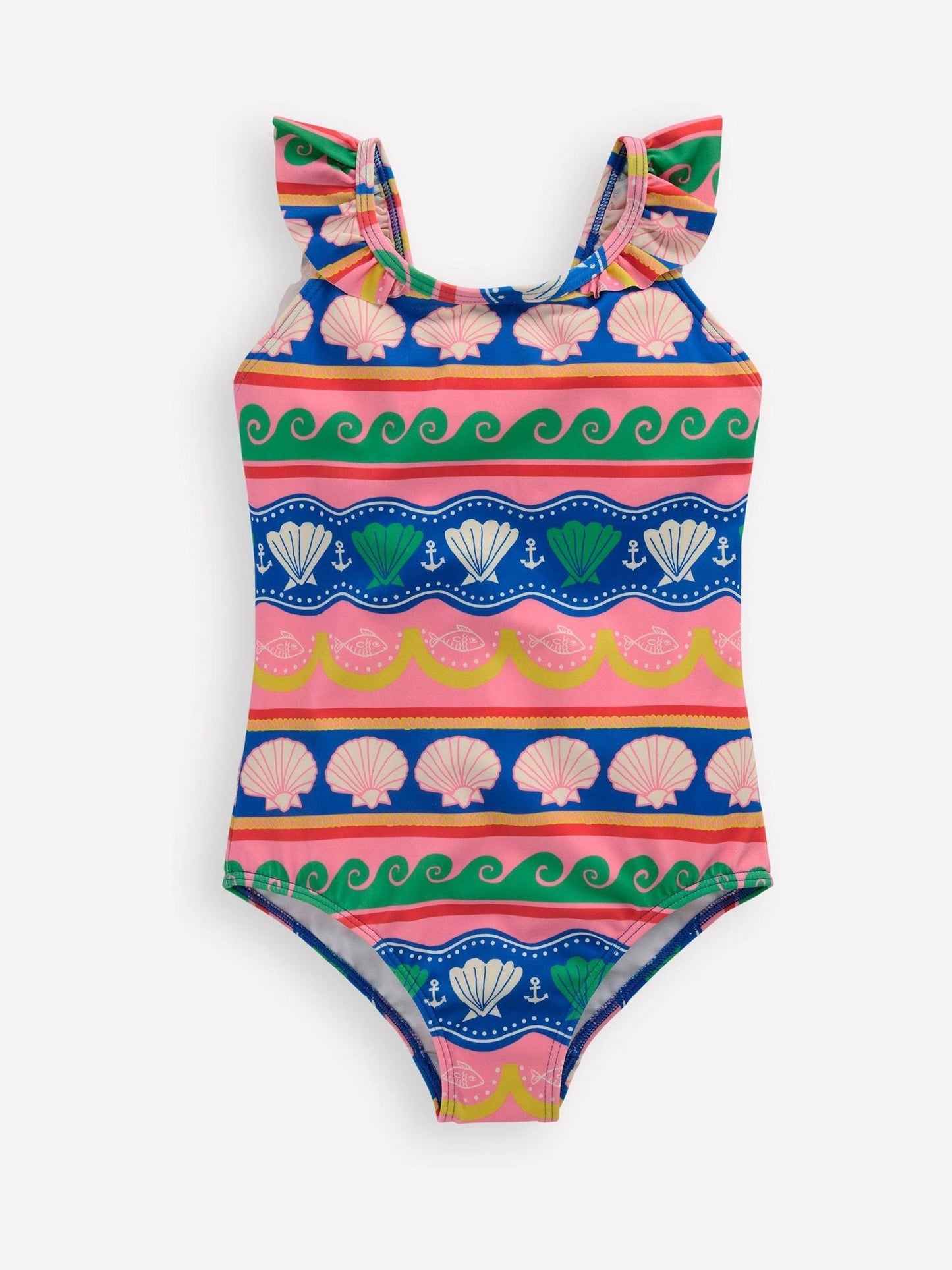 Boden Blue Hallie Frill Strap Swimsuit image 1