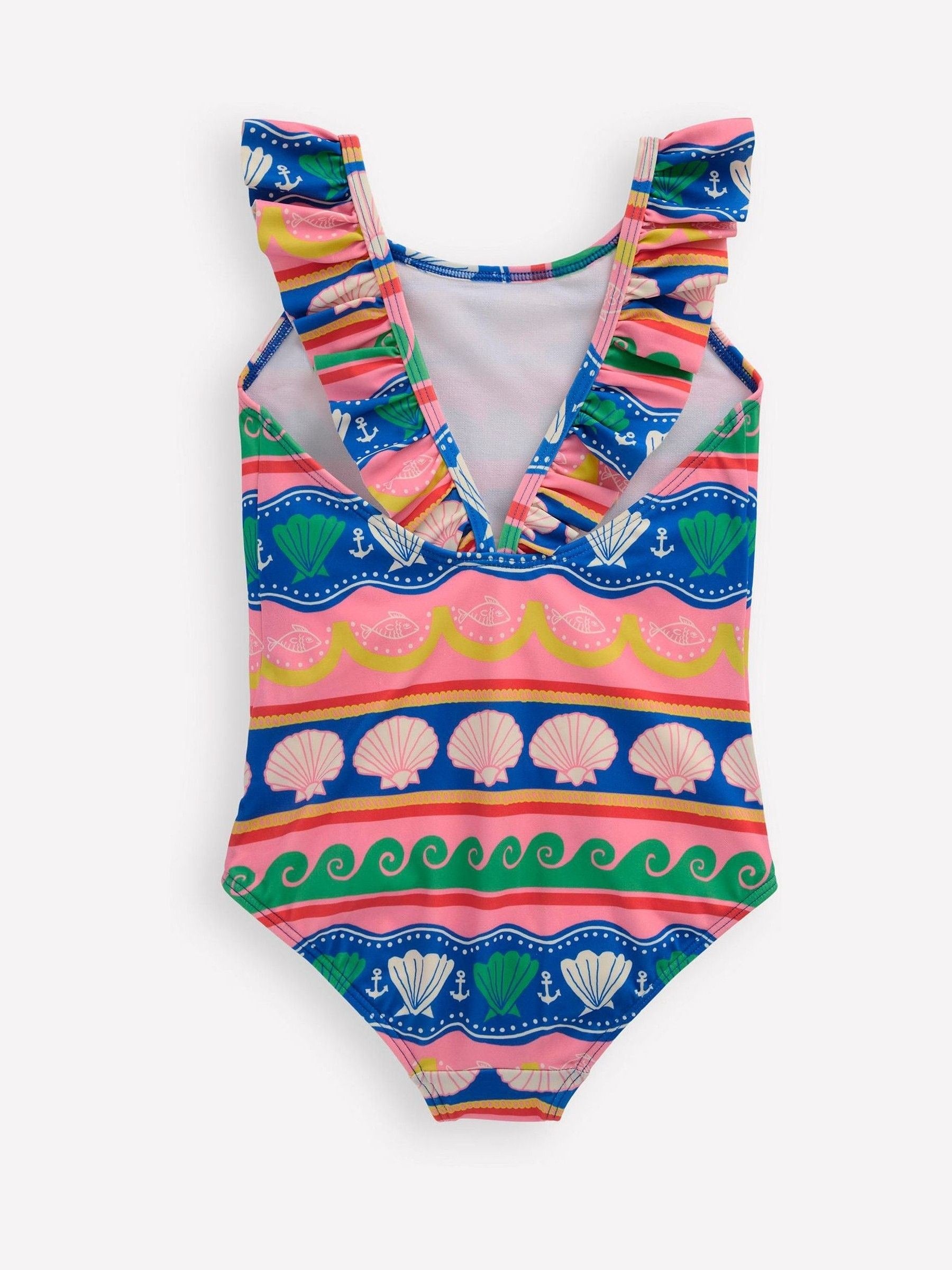 Boden Blue Hallie Frill Strap Swimsuit image 2