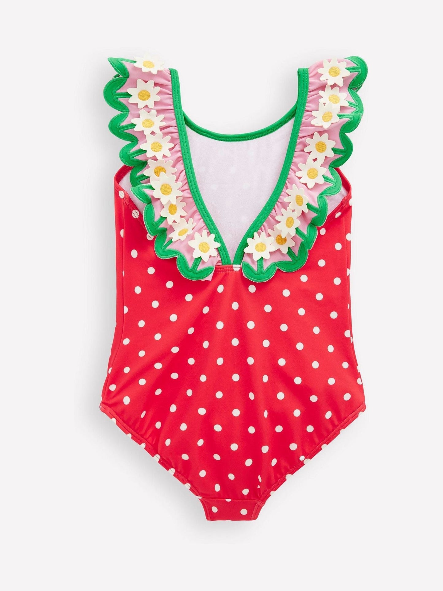 Boden Red Hallie Frill Strap Swimsuit image 2