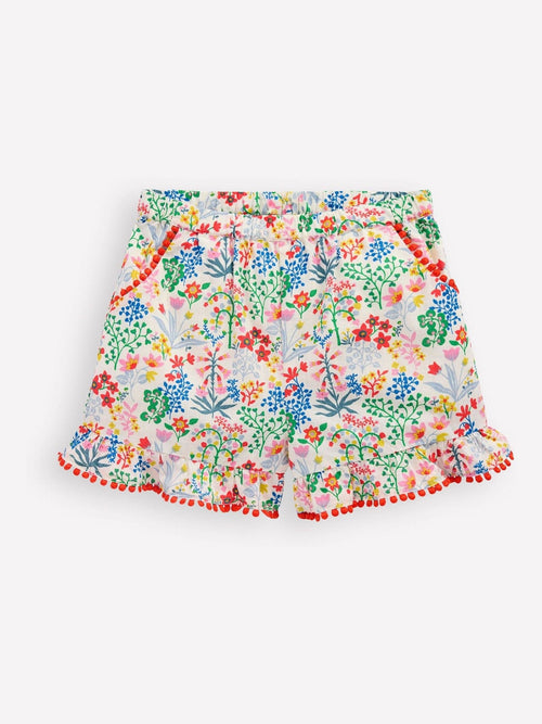Boden Yellow Frill Woven Shorts image 1