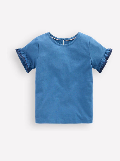 Dsiney Kidz - Boden Blue Ruffle Sleeve T-Shirt image 1