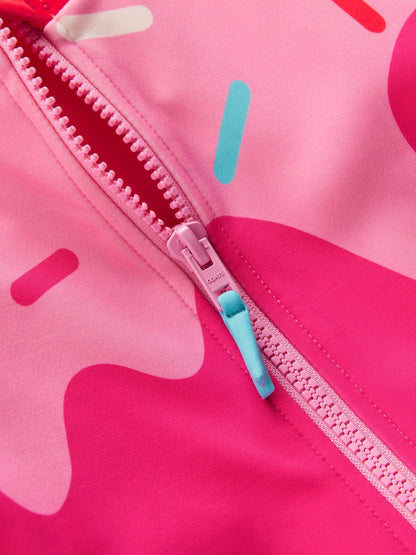 Boden Pink Fun Long Sleeve Swimsuit image 3