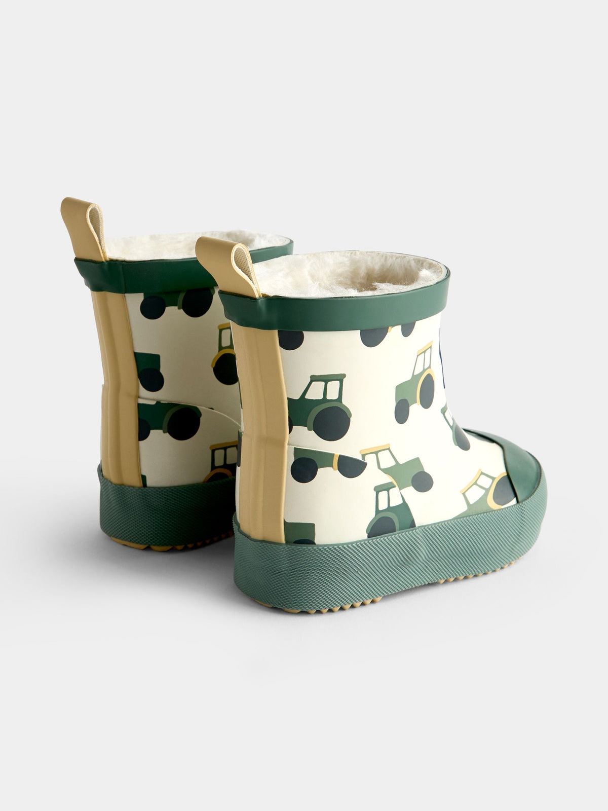 Dsiney Kidz - JoJo Maman Bébé Green Tractor Cosy Ankle Wellies image 2