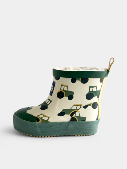 Dsiney Kidz - JoJo Maman Bébé Green Tractor Cosy Ankle Wellies image 3
